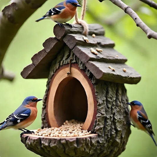 Tree Stump Bird Feeder Ornament