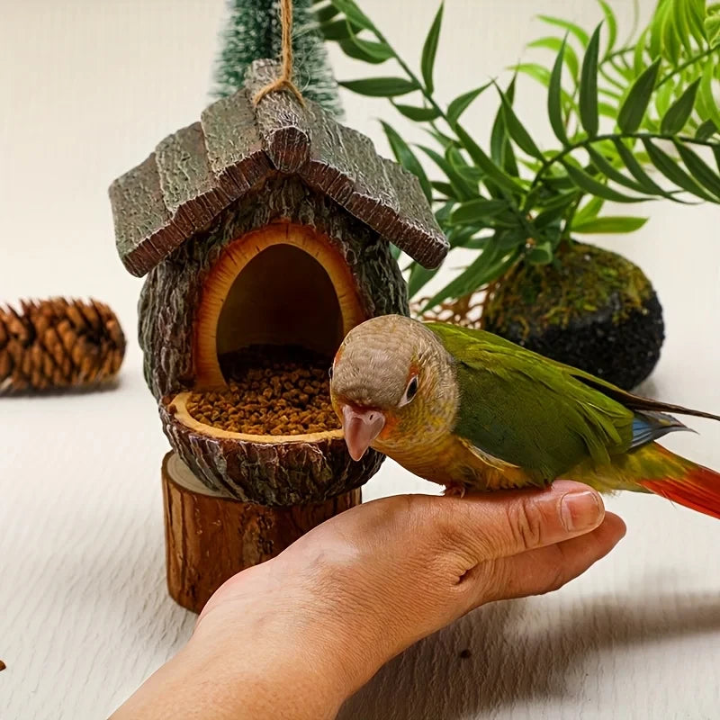Tree Stump Bird Feeder Ornament