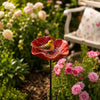 Metal Flower Bird Bath Garden Stake