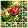 Metal Flower Bird Bath Garden Stake