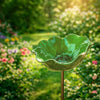Metal Flower Bird Bath Garden Stake