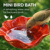Metal Flower Bird Bath Garden Stake