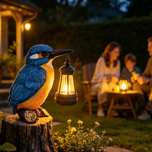 Solar Garden Kingfisher Sculpture
