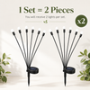 Two-piece solar LED firefly garden lamp set