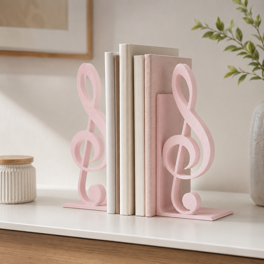 3D Printed Treble Clef Bookends