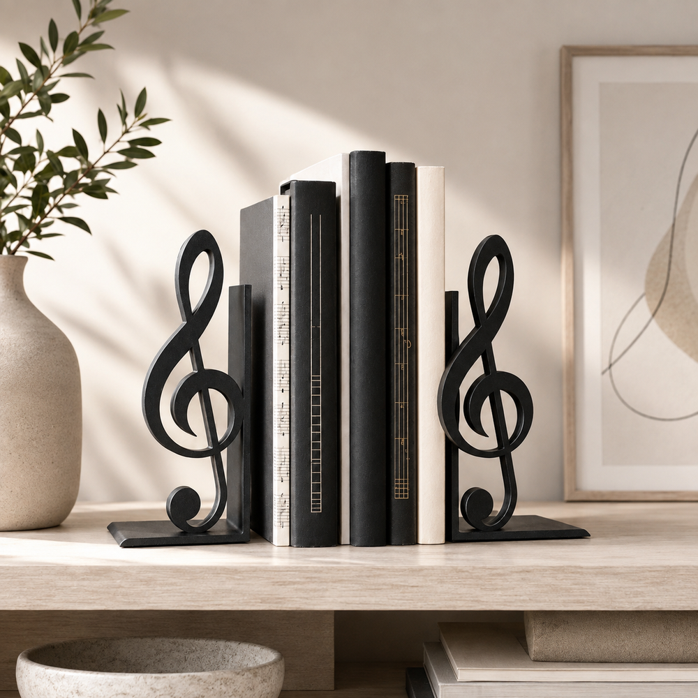 3D Printed Treble Clef Bookends