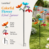 Colorful Metal Flower Wind Spinner Garden Stake