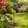 Colorful Metal Flower Wind Spinner Garden Stake