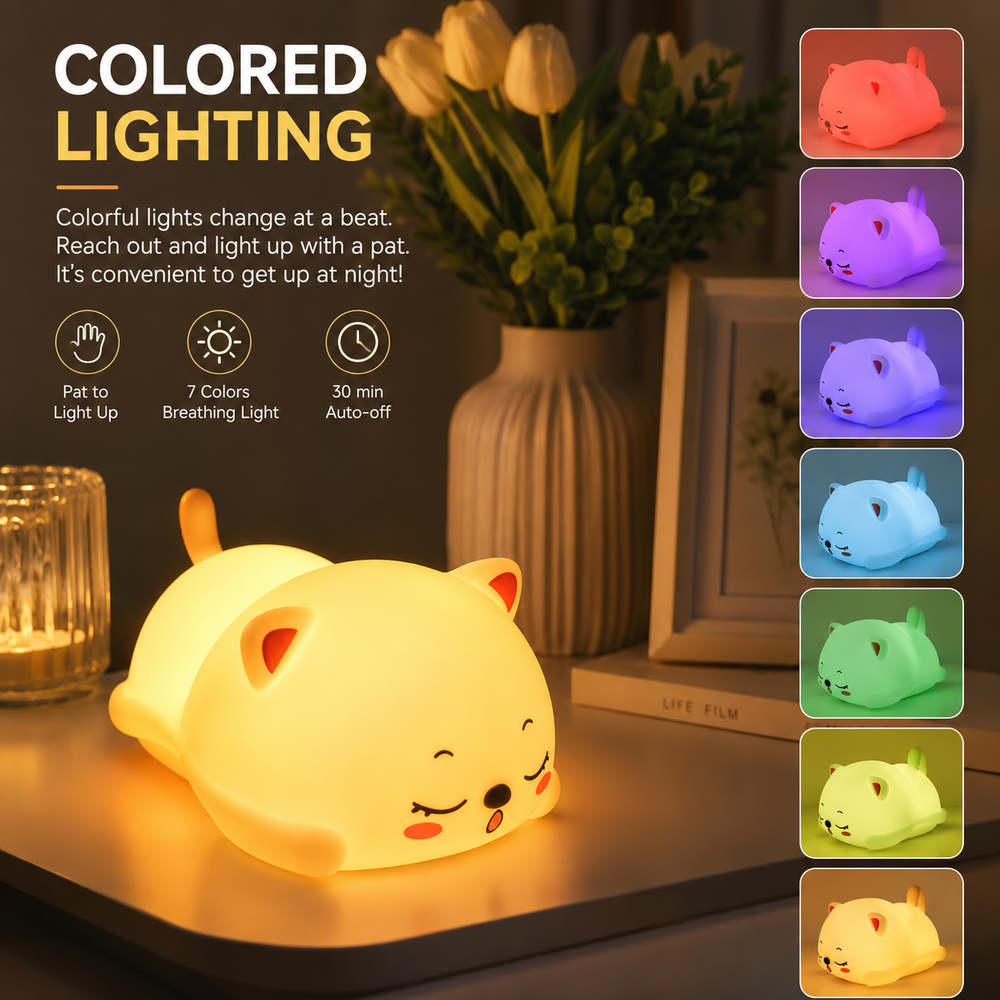 Snoring Cat Night Light
