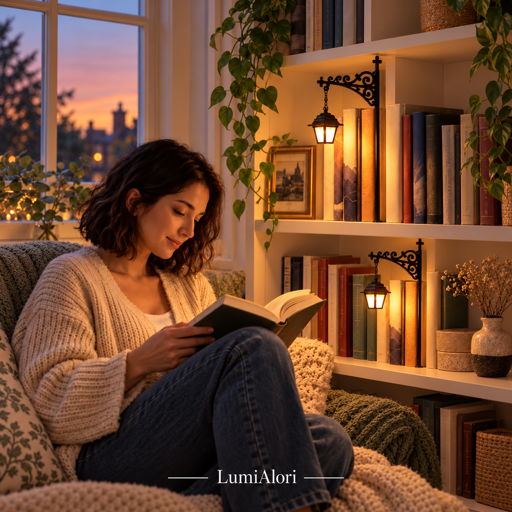 Retro Street Lamp Bookshelf Light