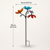 Colorful Metal Flower Wind Spinner Garden Stake