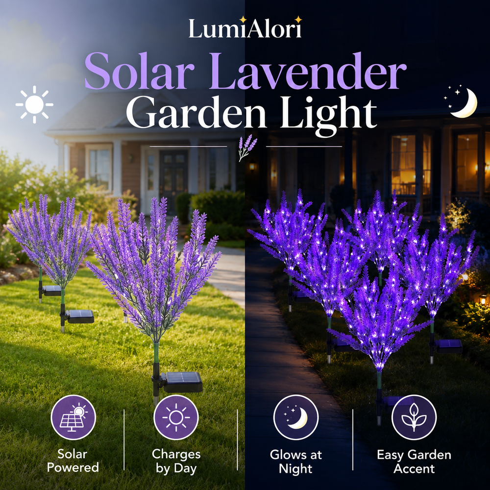 Solar Lavender Garden Light