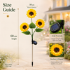 Solar sunflower garden stake light size guide