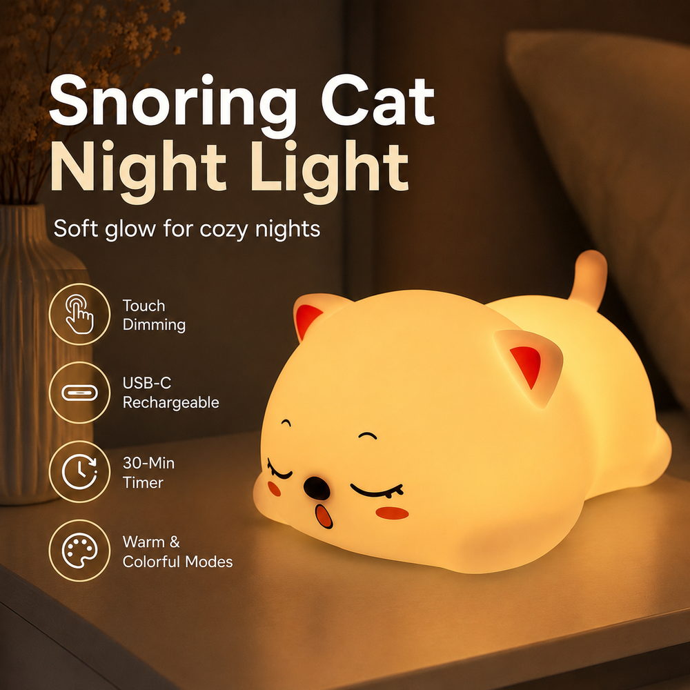 Snoring Cat Night Light