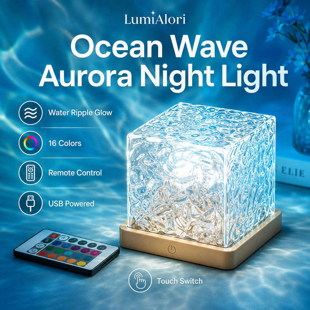 Ocean Wave Aurora Night Light