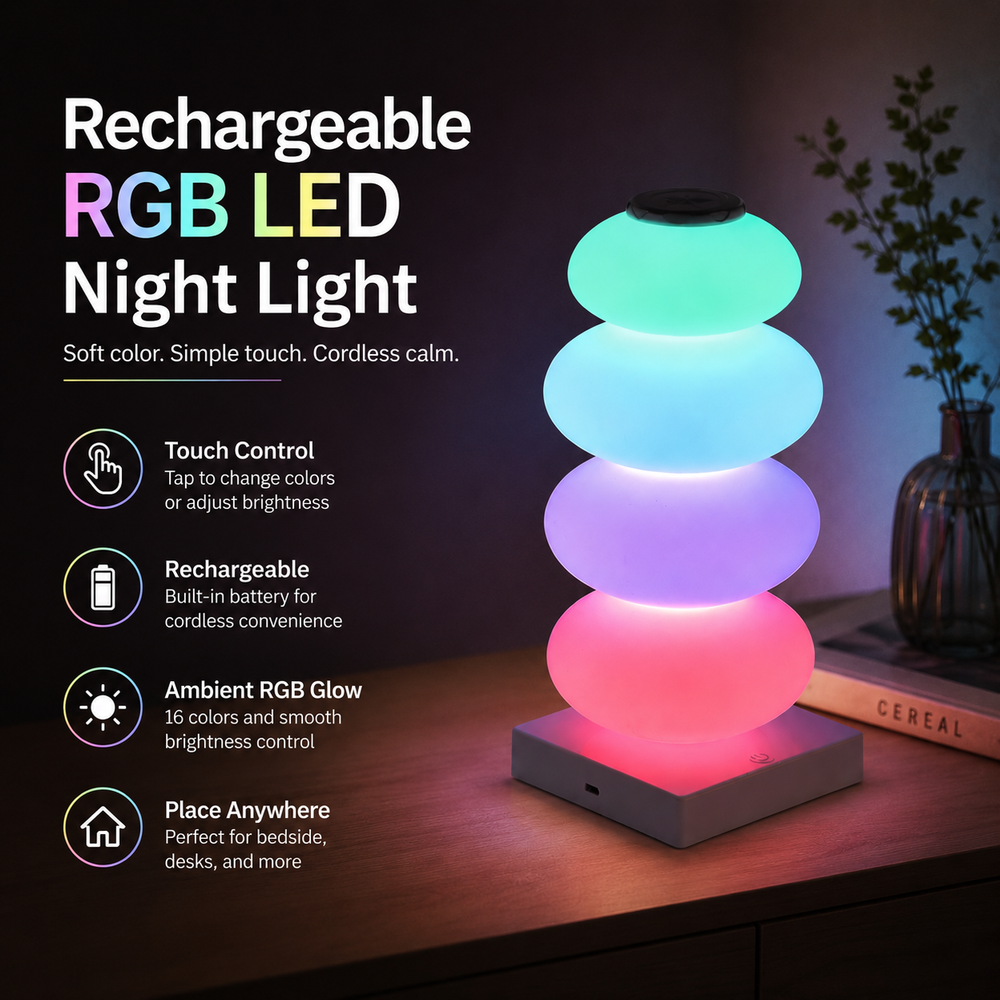 Rechargeable RGB LED Night Light