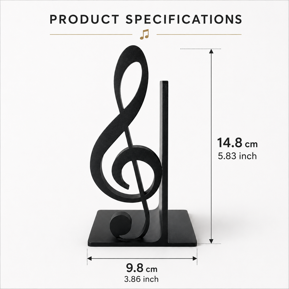 3D Printed Treble Clef Bookends