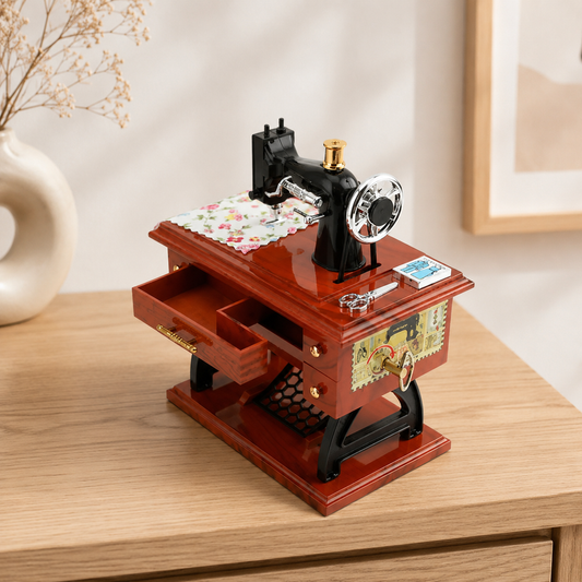 Vintage Sewing Machine Music Box