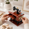 Vintage Sewing Machine Music Box