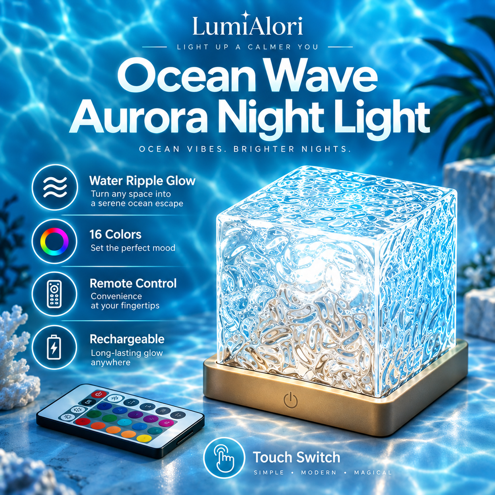 Ocean Wave Aurora Night Light