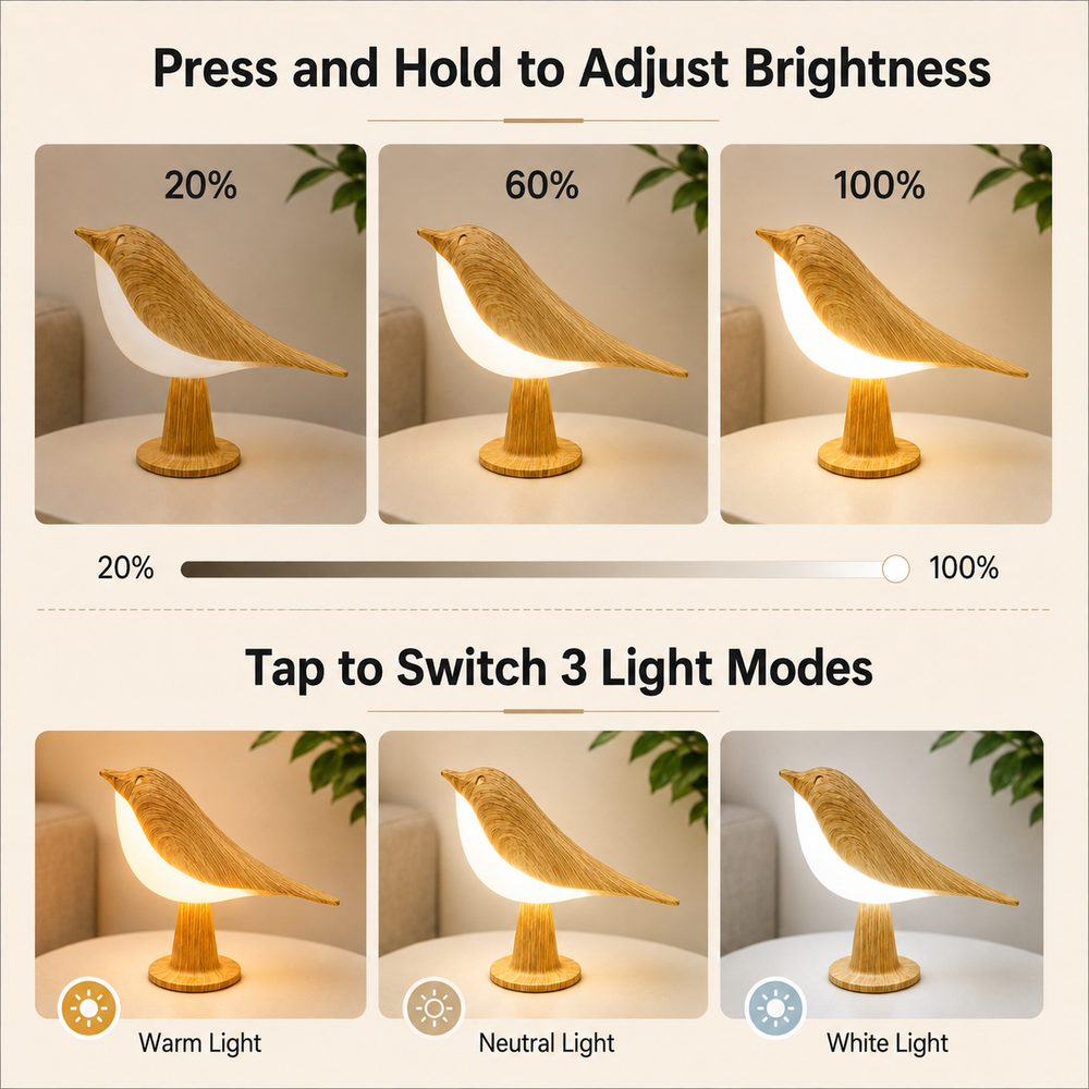 Bird LED Touch Lamp