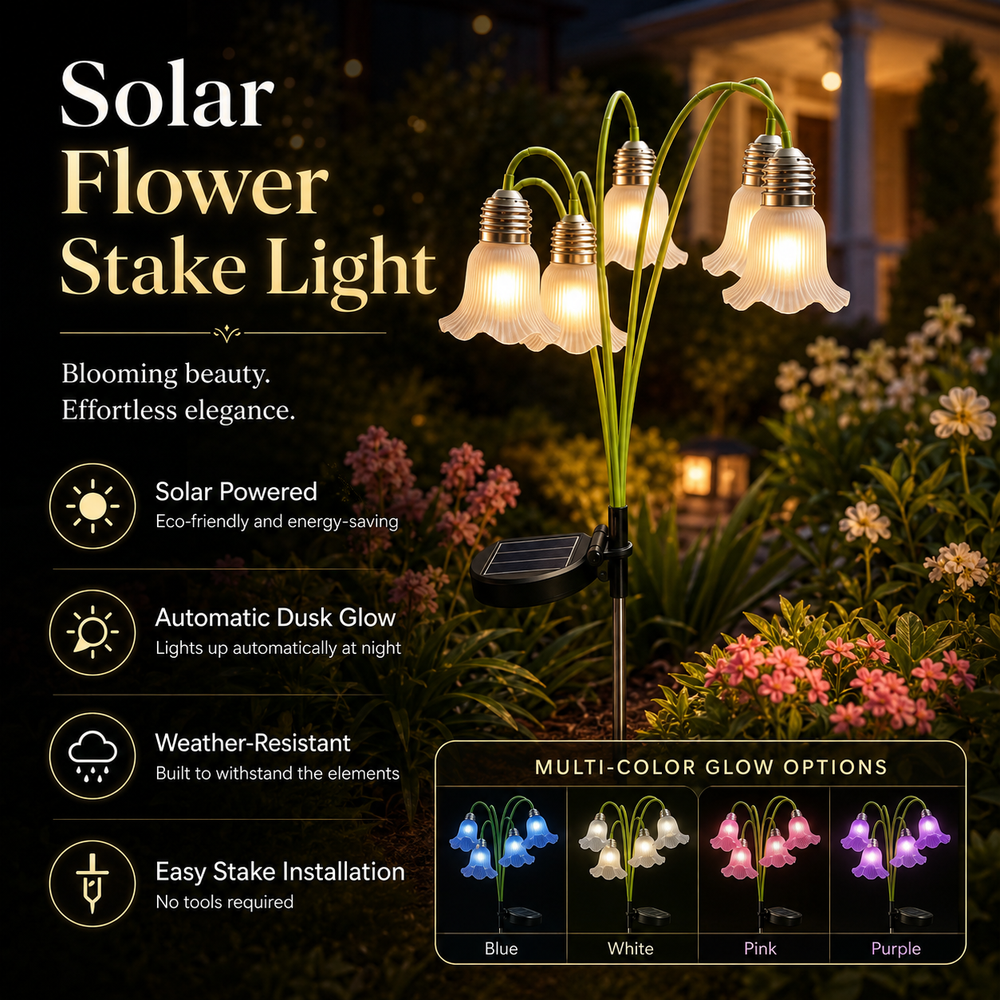 Solar Flower Stake Light