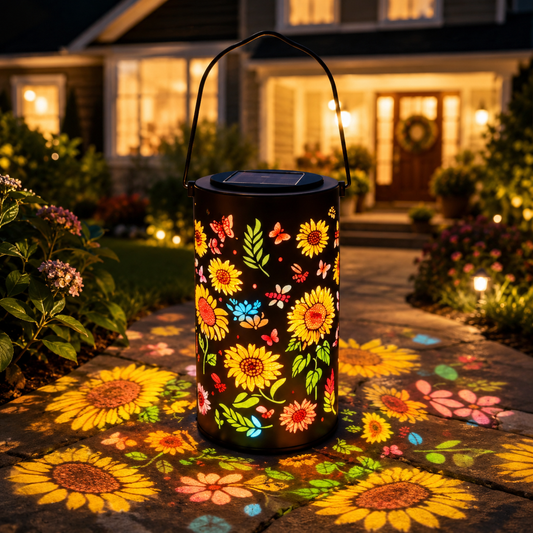 Solar Sunflower Garden Projection Lamp